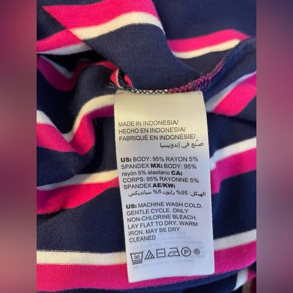 Chico's Pink and Blue Striped Maxi Skirt M (Chico’s 1) - Picture 6 of 8